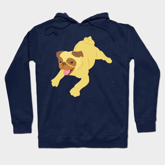 Pug Puppy Hoodie by evisionarts